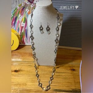 Elegant Black and Clear Jewelry Set